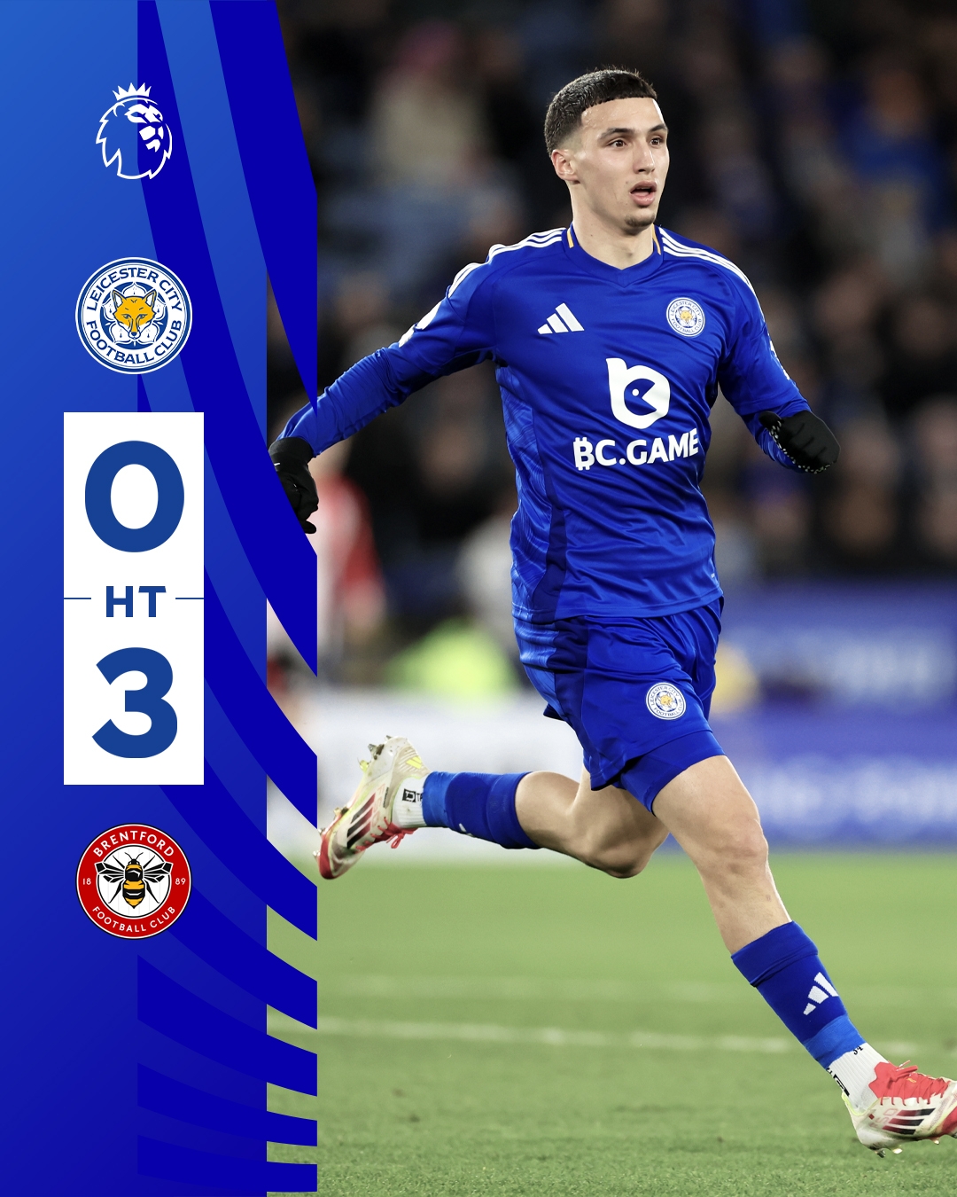  半場(chǎng)0-3！萊斯特若不進(jìn)球輸球，將主場(chǎng)6連敗0進(jìn)球創(chuàng)歷史最糟戰(zhàn)績(jī)