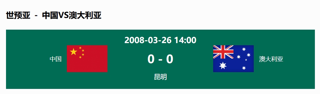  沒輸過！國足在主場世預賽和澳大利亞僅交手一次，0-0互交白卷