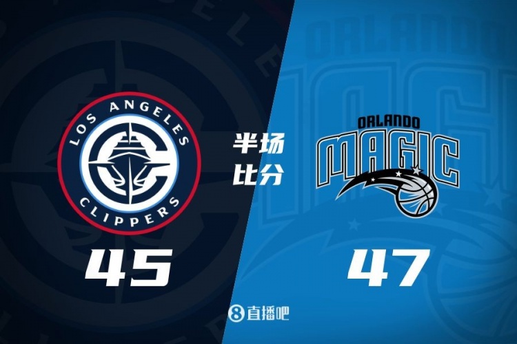  防守大戰(zhàn)！魔術(shù)16-5結(jié)束上半場47-45快船 班凱羅16分祖巴茨13+10